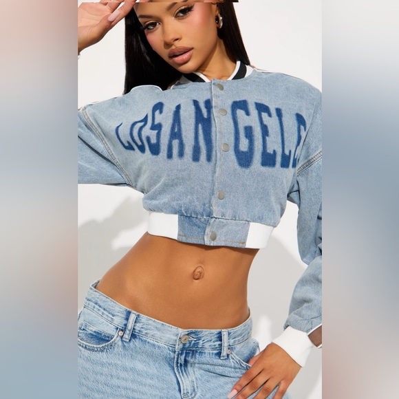 City Denim Bomber Jacket✨ - Picture 5 of 7